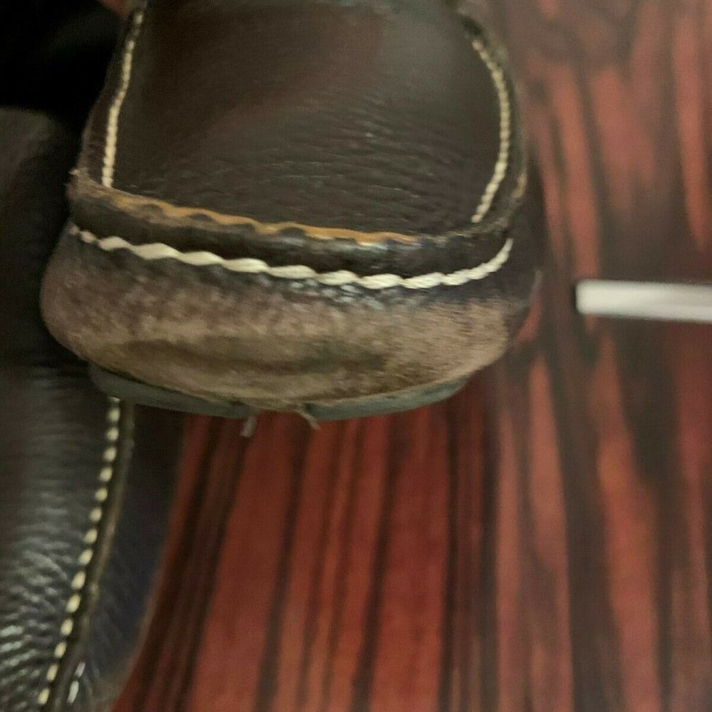 PRADA Brown Leather Moccasins SZ 6.5 - Picture 5 of 12